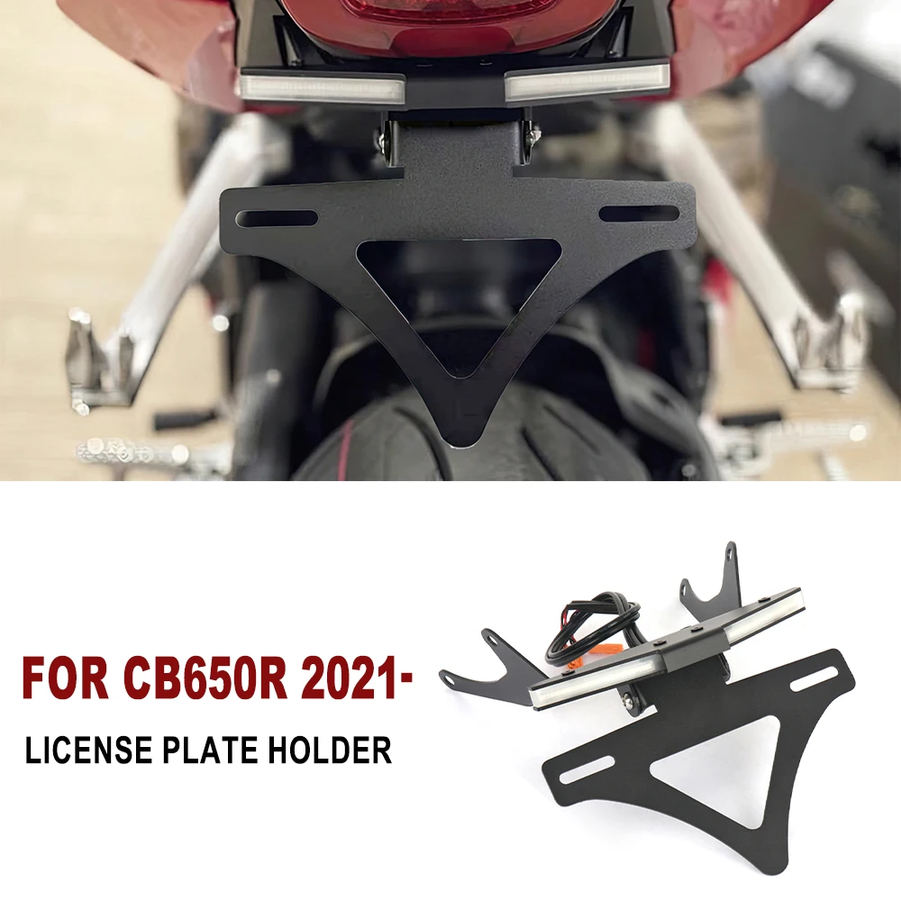 

NEW For Honda CB650R 2021-2025 Motorcycle Parts Integrated License Plate Holder Turn Signal Short Tail