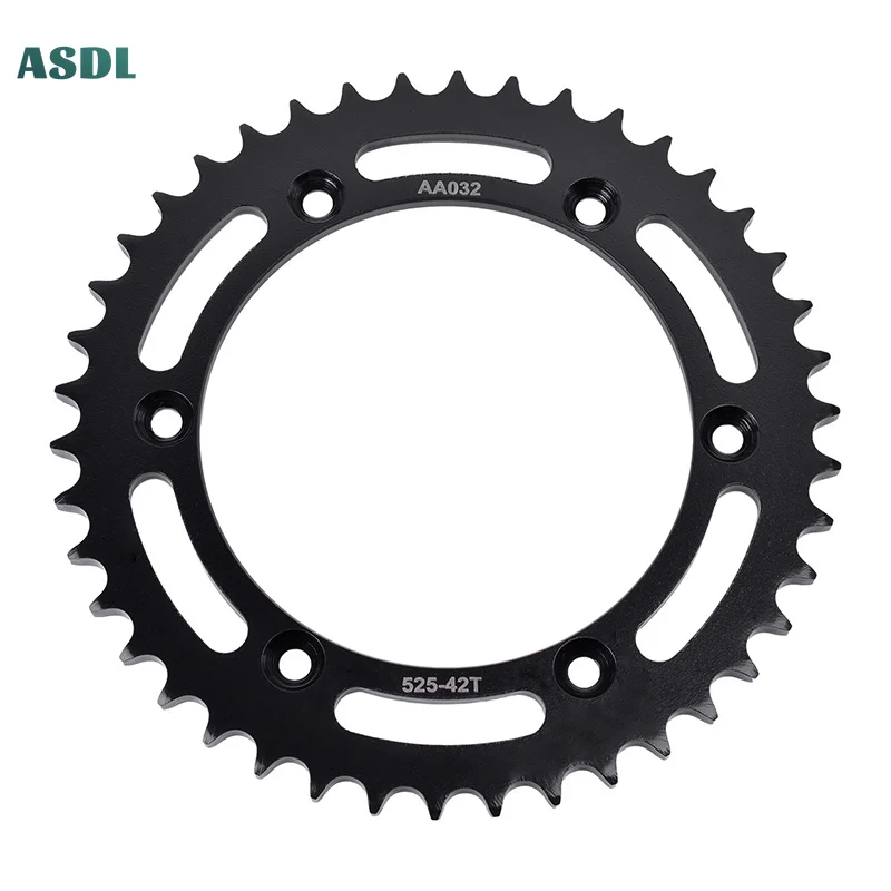 525 42T Motorcycle Rear Sprocket Chain Wheel for Suzuki Road DR650 DR 650 SE-T V W X Y K1-K9 L0-L9 M0 1996-2020 525-42T 42 Tooth