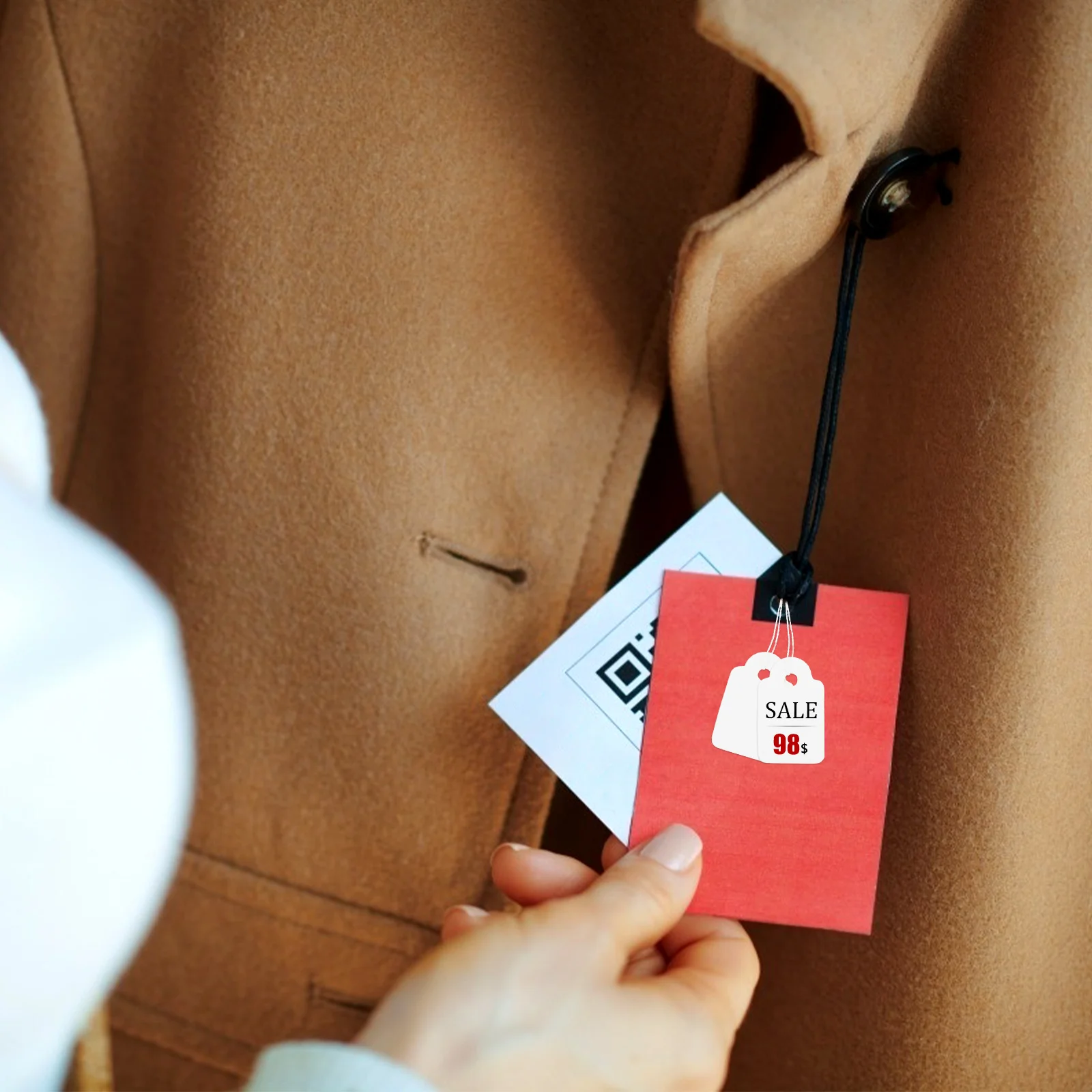 

200pcs Jewelry Price Tags Premium Paper Material Clothes Shoes Stationery Crafts Handwritten Label Display Shop Mall Store