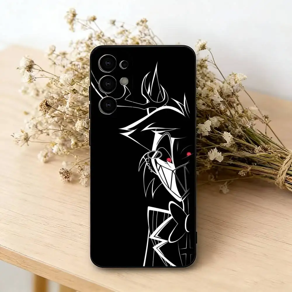H-Hotel Alasto Hazbin -PC  Phone Case Black Silicone Soft For Samsung S25,S24,S21,S22,S23,S30,Ultra,S20,Plus,Fe,Lite