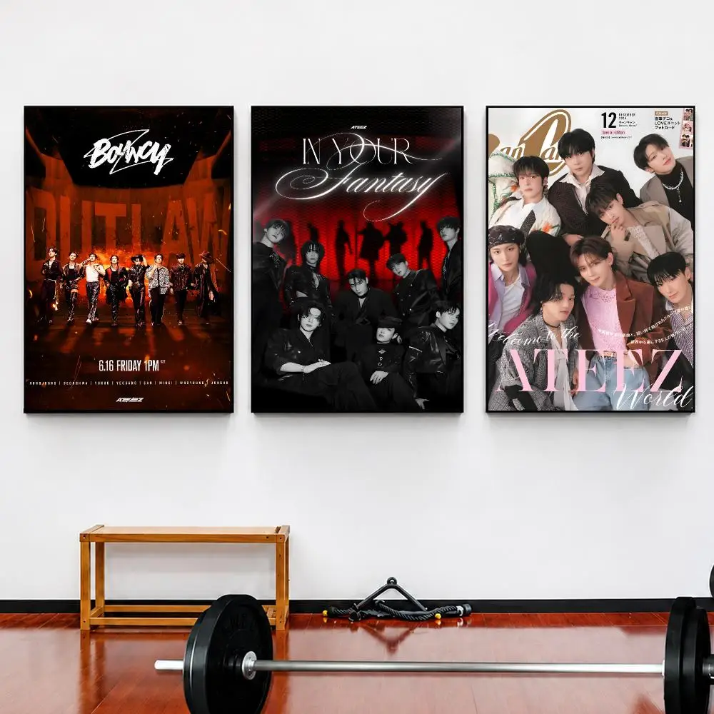 Group A-ATEEZ K-Pop Performance Poster Wall Art Bedroom Living Room Dorm Bar Cafe Gym Studio Home Decor Gifts - view 3
