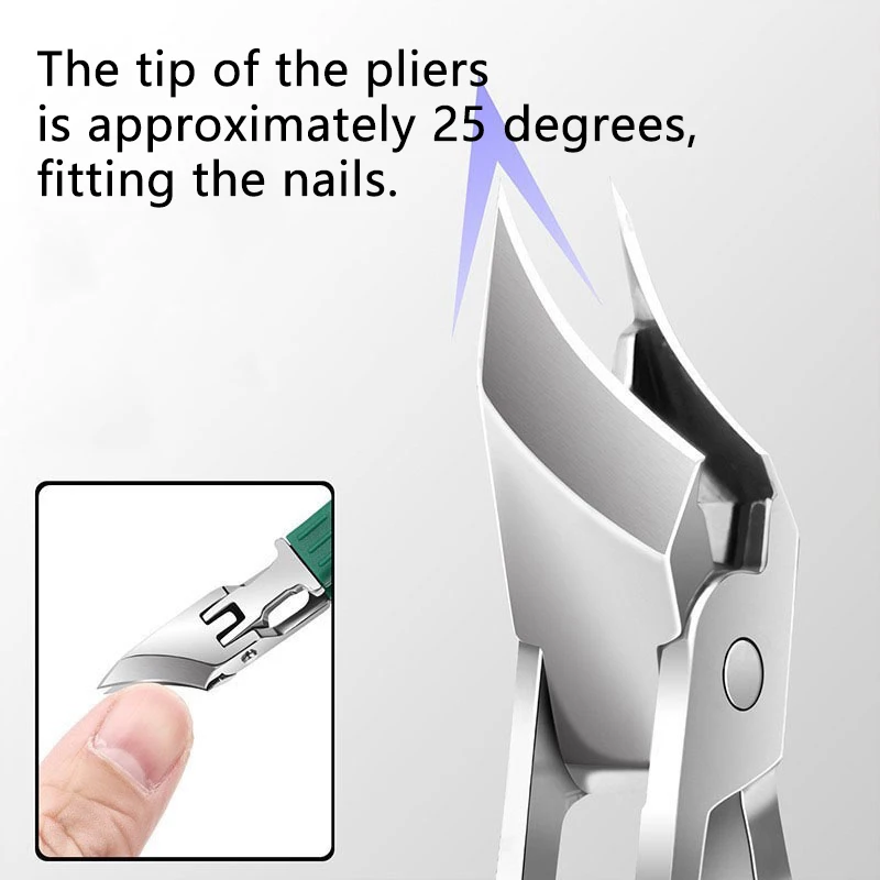 

1 шт. диагональные плоскогубцы, кусачки для ногтей с защитой от брызг, для толстых вросших, с широкими челюстями, кусачки для ногтей, триммеры, бытовой маникюрный инструмент
