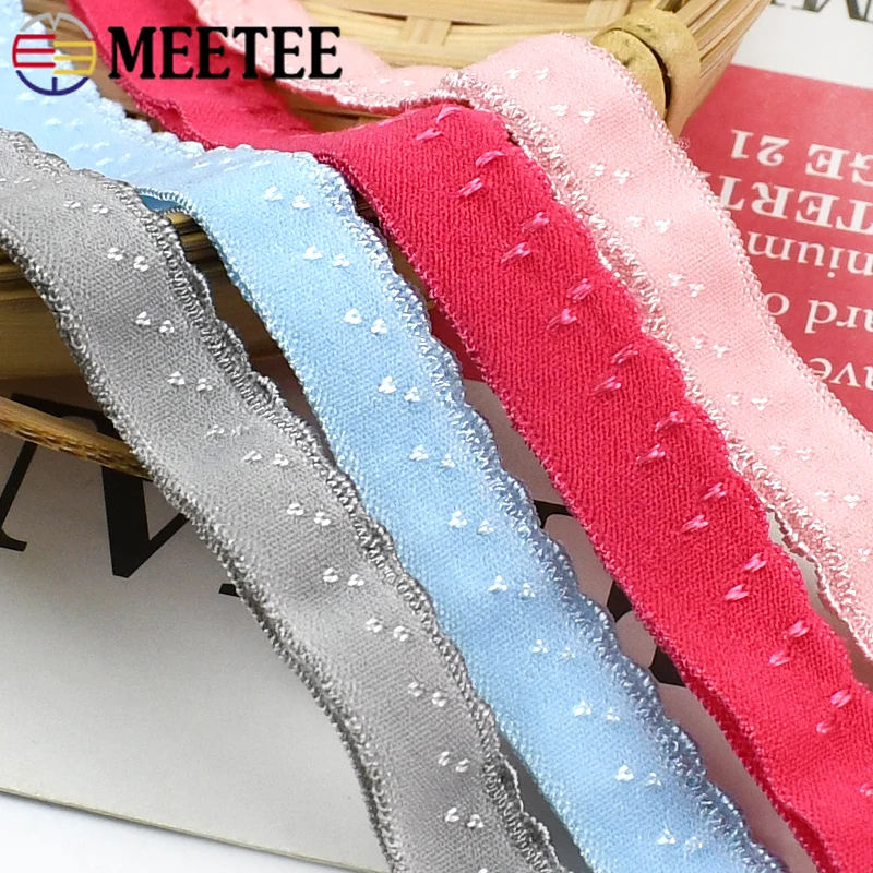 

5/10/20M 11mm Double Fold Lace Elastic Band Nylon Rubber Bands Bra Strap Clothes Decoration Stretch Tapes DIY Sewing Accessories