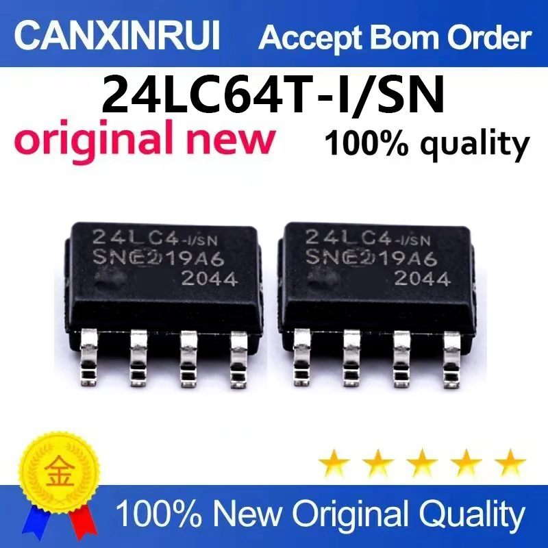 (5pcs-100pcs)Brand new original 24LC64T-ISN memory chip patch SOP-8