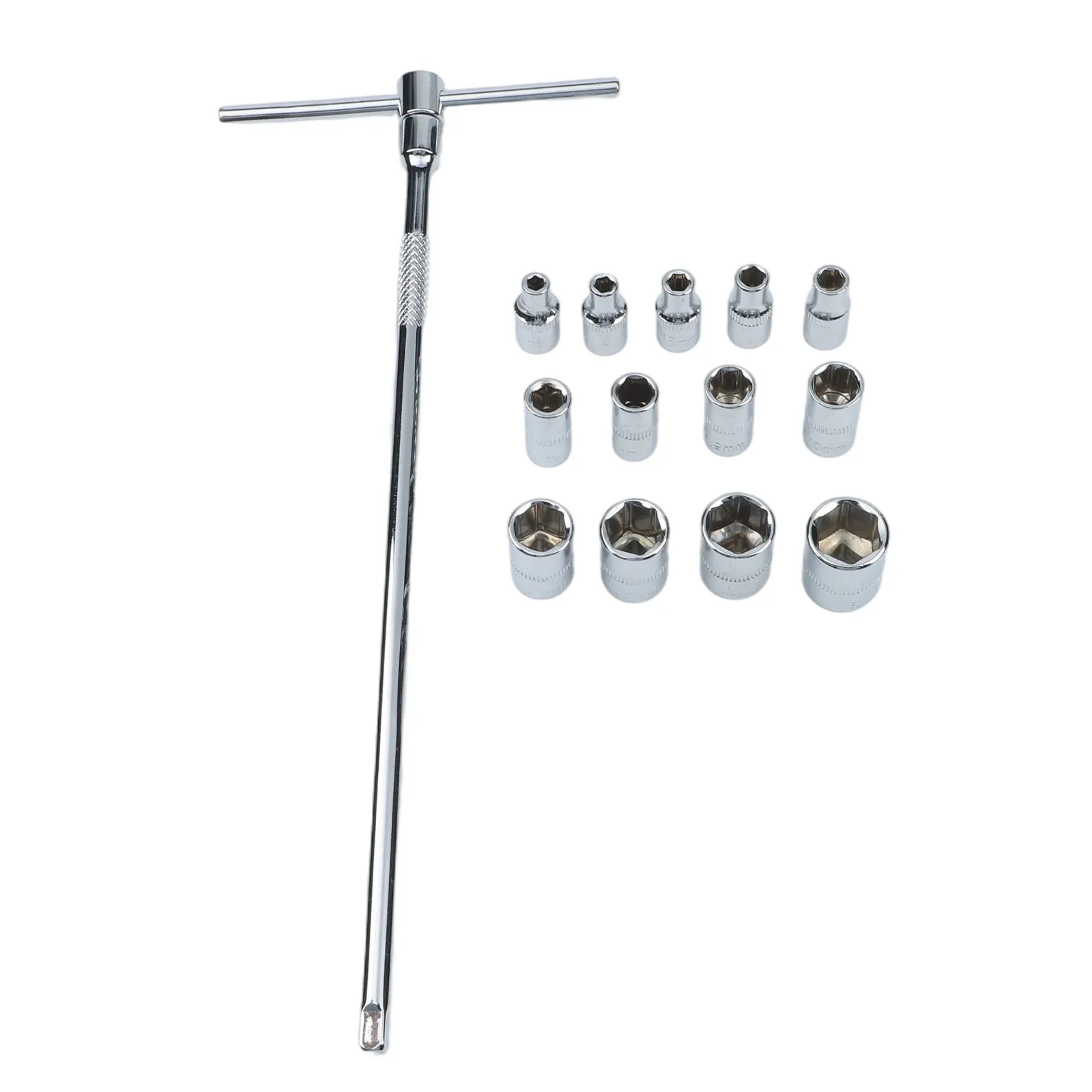 Socket Wrench Set 6 3mm T Handle with Interchangeable Heads for Mechanical and DIY Use Featuring Robust Metal Construction