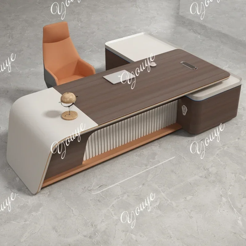 

L-J Lamp Organizer Executive Table Modern Luxury Manager Drawers Computer Desks Study Organizer Mesa Para Computador Home Office