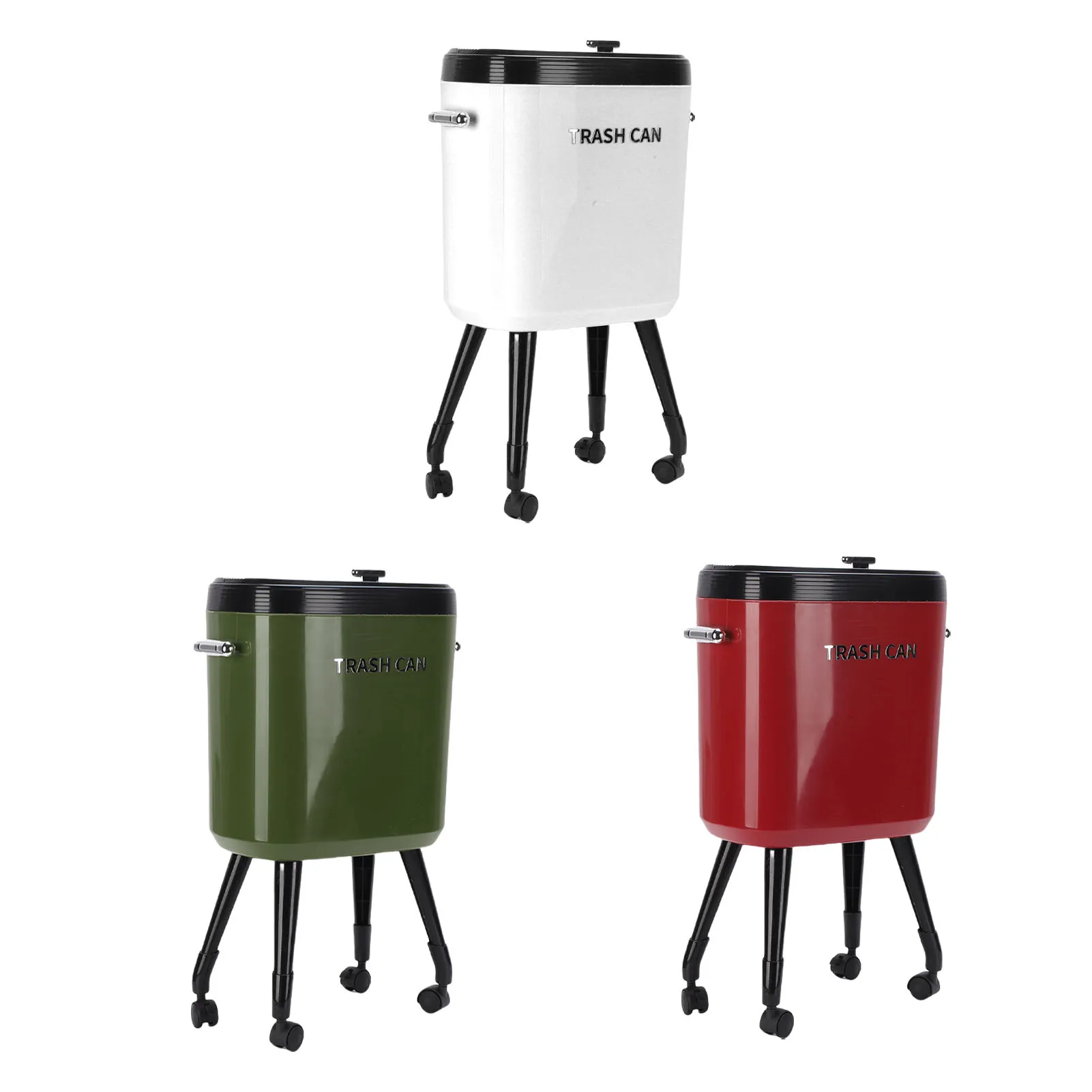 Kitchen Trash Can Tall Trash Can with Wheel Legs 15L Large Capacity Narrow Garbage Can for Kitchen Bathroom Living Room