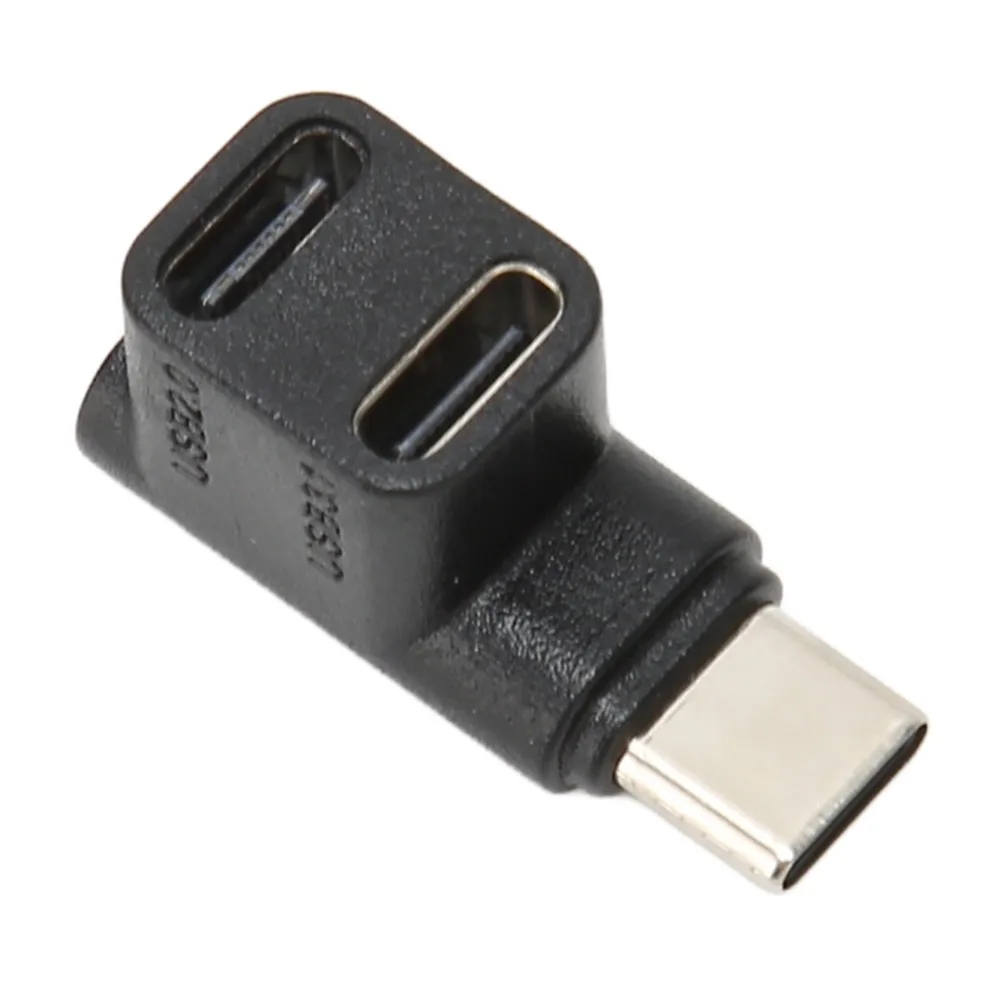 2PCS 10Gbps USB C Adapter 4K@60Hz 100W USB C Splitter USB 3.1 Type C Male to USBC 3.1 USB C2.0 90 Degree Angle