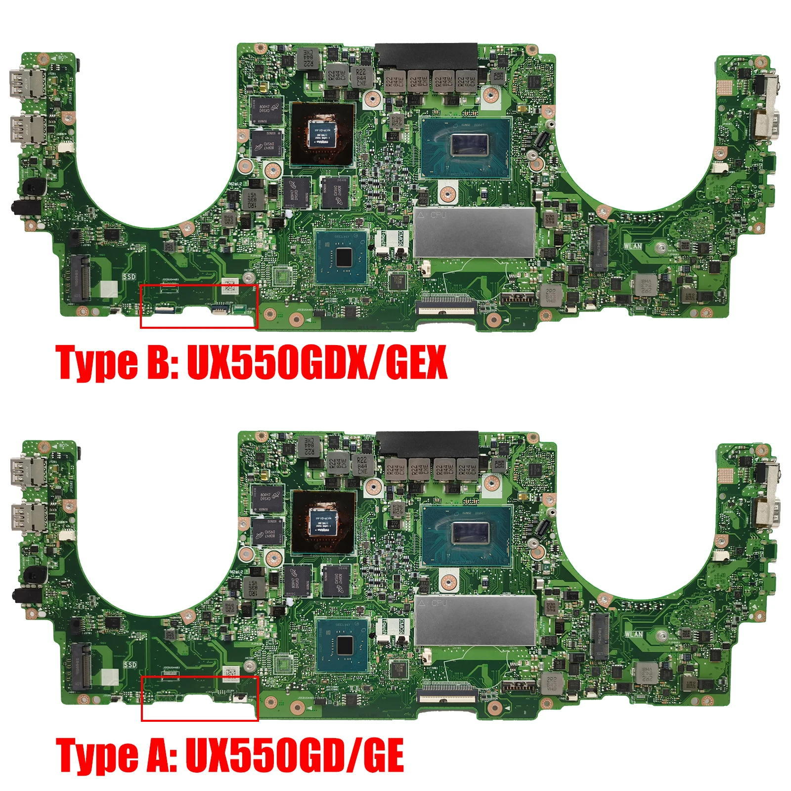 UX550GD Mainboard For Asus UX550GDX UX550GE UX550G UX550GEX Laptop Motherboard i5 i7 i9 CPU 8G/16G-RAM GTX1050/GTX1050TI-V4G