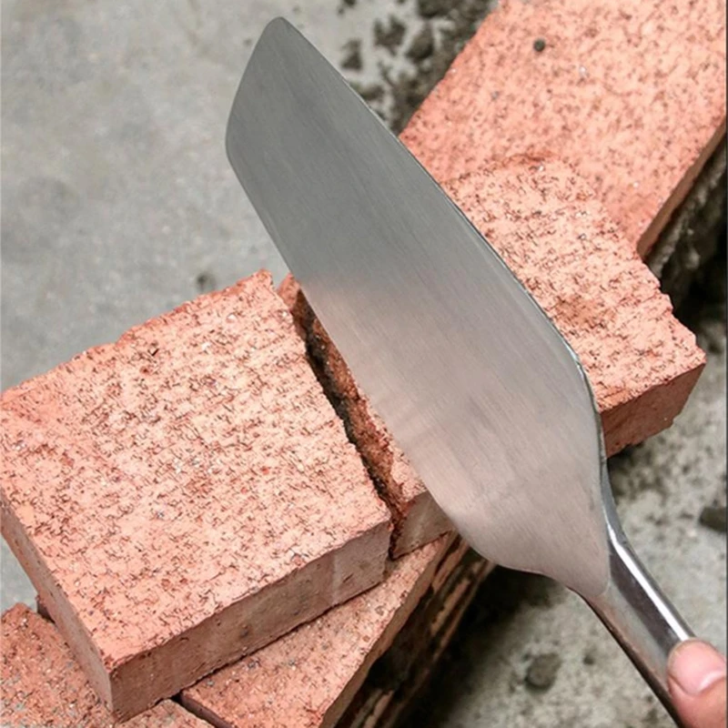 効率的なこて 2 in 1 石材用ナイフとタイル用ナイフ 両面 石材工事用 簡単に使えるレンガタイル泥ナイフ