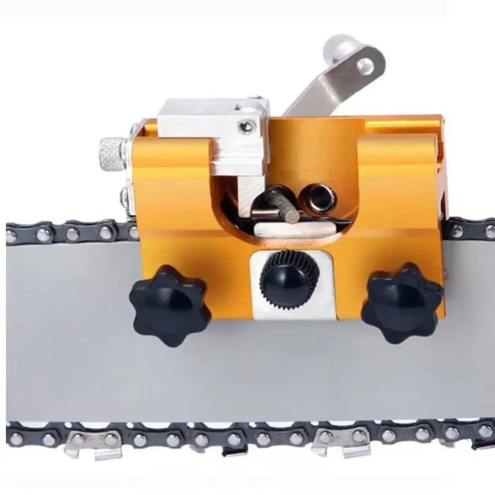 Portable Hand-cranked Chain Grinder Quick Sharpening Chain Grinder ChainSharpeners Jig 3pcs Sharpening Heads Chain Clamp