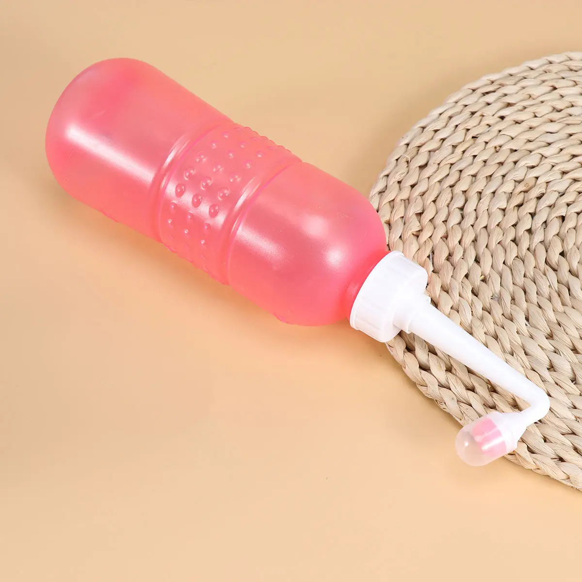 

Portable Feminine Flusher Soft Adjustable Head 600Ml Pink Cleaning Bottle Travel Home Large Capacity Flusher Cleaning Bottle