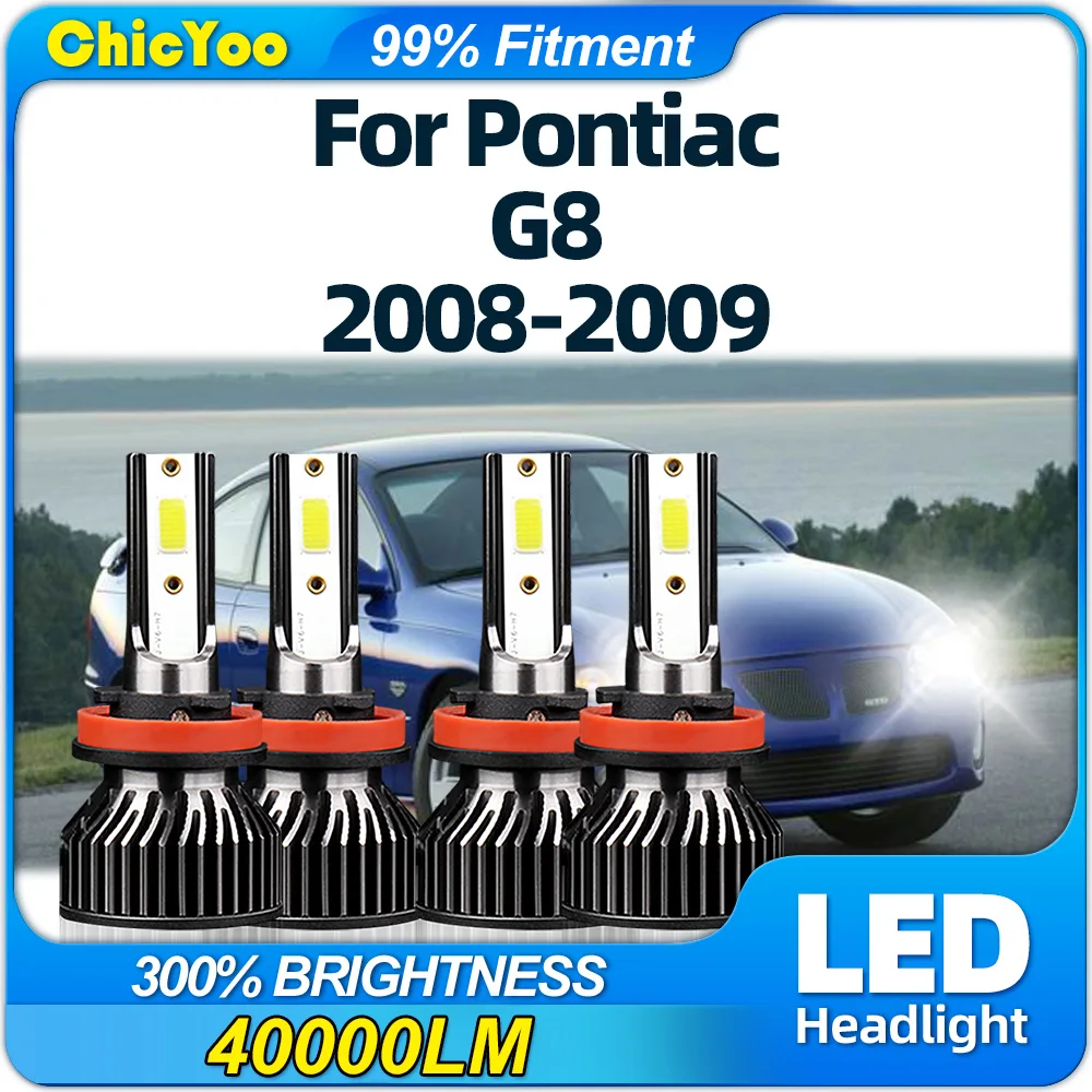 

40000LM LED Headlight 12V Car Lamps 6000K Plug And Play Auto Headlamps 240W High Power Front Lights For Pontiac G8 2008 2009