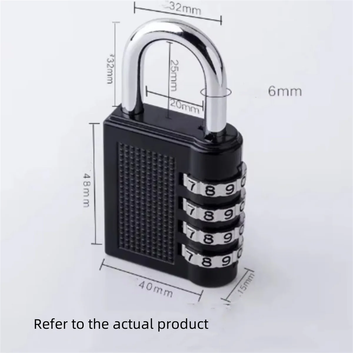 4 Digit Zinc Alloy Combination Lock Padlock Luggage Anti-theft Weatherproof Security Outdoor Gym Safely Code Door Lock Black