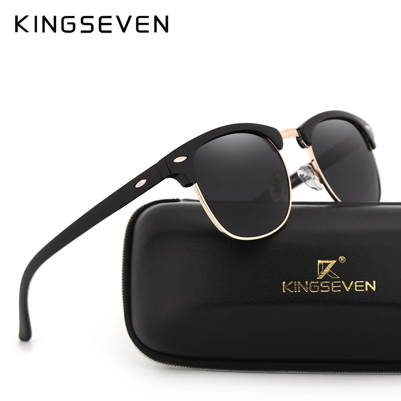 KINGSEVEN Classic Fashion Polarized Sunglasses Men/Women Colorful Reflective Coating Lens Eyewear Accessories Sun Glasses