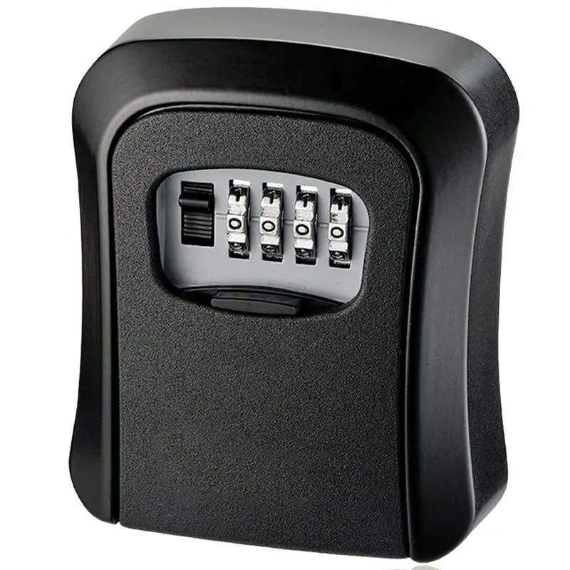 ABZZ-Key Cabinet Organizer Metal Key Lock Box Wall Mounted Waterproof Key Storage Lock Box With Mounting Kit