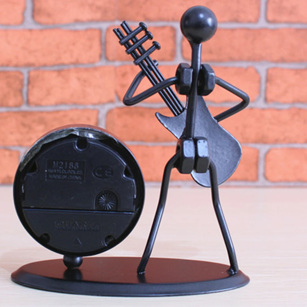 

Creative Metal Music Clock Iron Art Decoration For Home Office Bar Guitar Design Handmade Cabinet Decor Pendulum