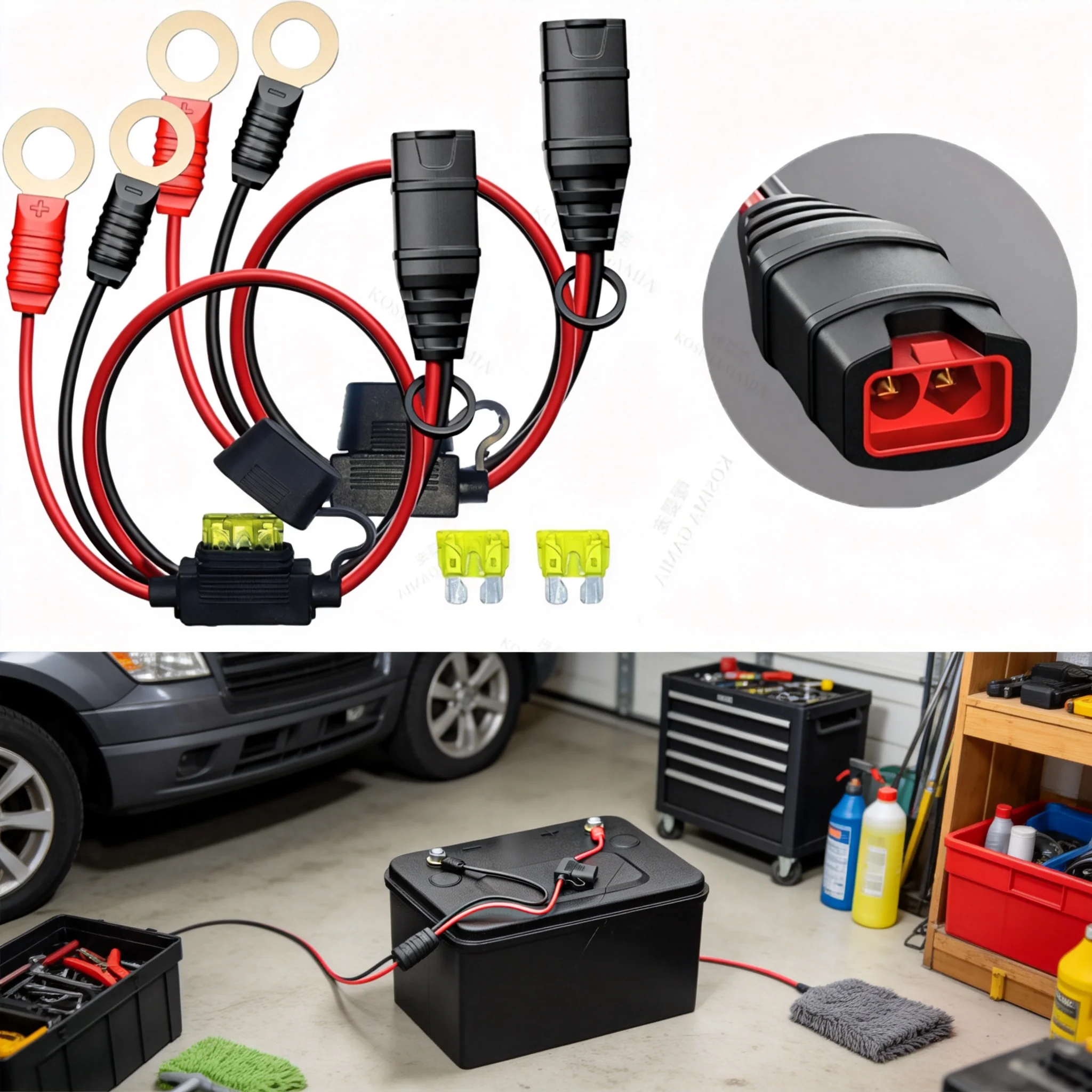 

For NOCO GC008X 1/2PCS M10/M6 Silicone Car Charging Cable Plug Fast Charging Connector Cable Waterproof Durable Universal Fit