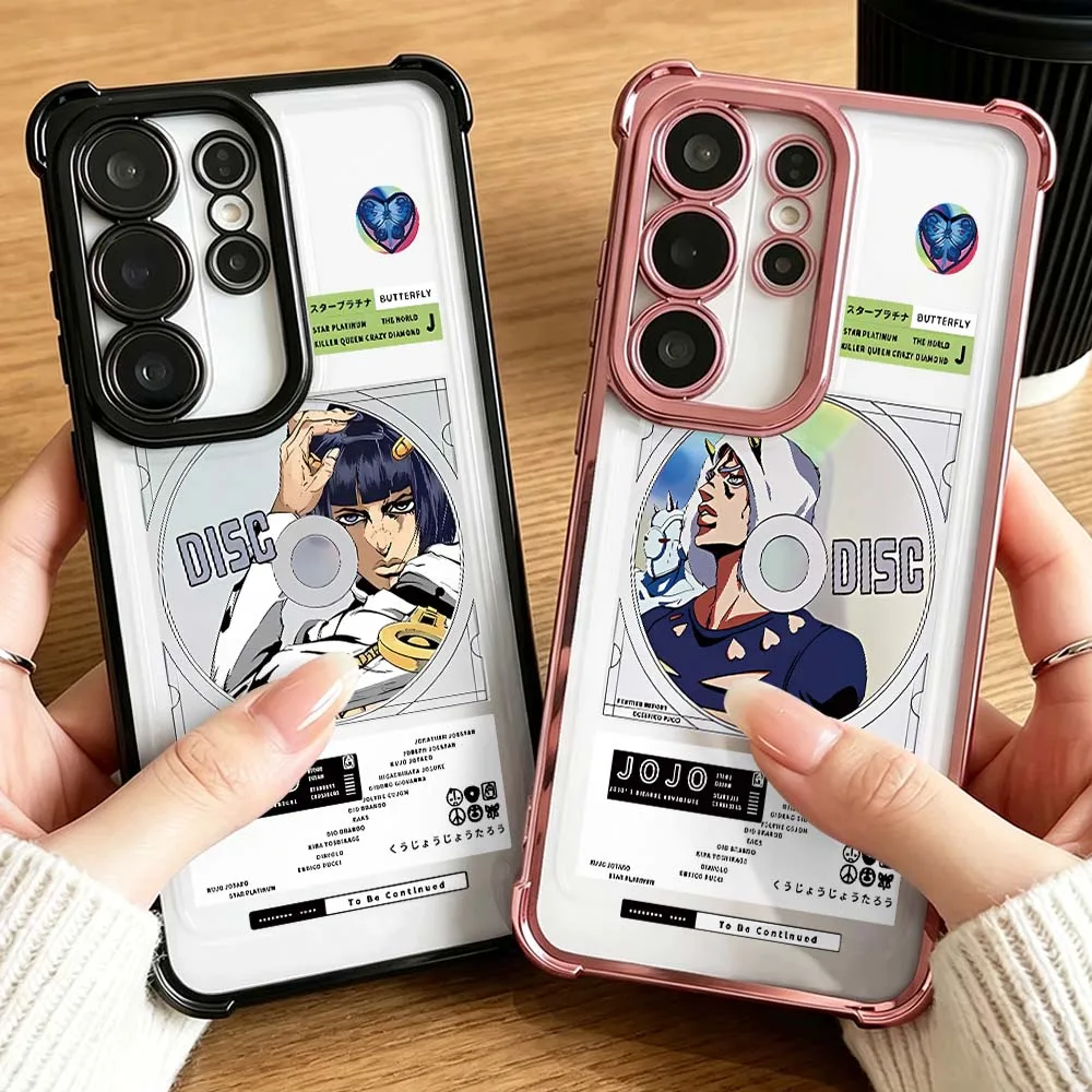 JoJo Bizarre Adventure Boy Phone Case Anti-Drop Funda For Samsung Galaxy S26 S25 S24 S23 S22 S21 FE Ultra Plus 5G Soft Cover