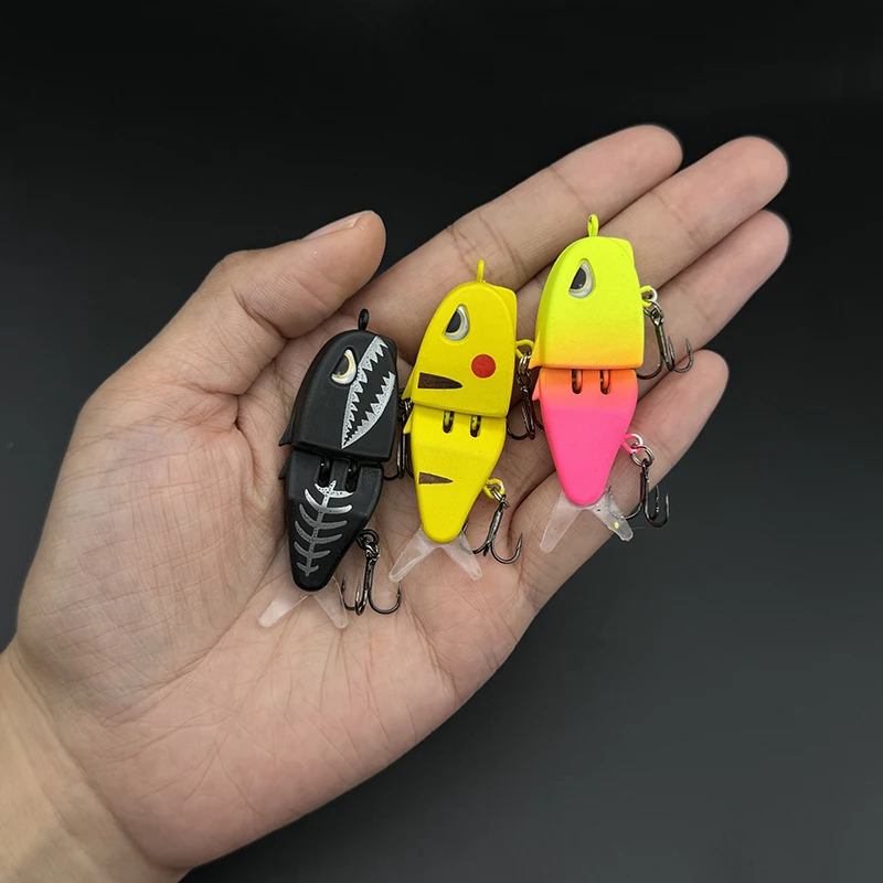 6Cm/16G Bionic Multi-Section Lure Bait, Two-Section Universal Fishing Bait for Freshwater and Saltwater
