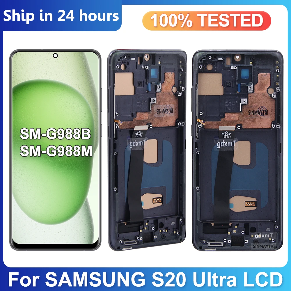 

TFT For samsung s20 ultra, LCD S20 Ultra 5G Display G998 G988U Touch Screen Replacement Parts Digitizer Assembly Cellphones lcd.