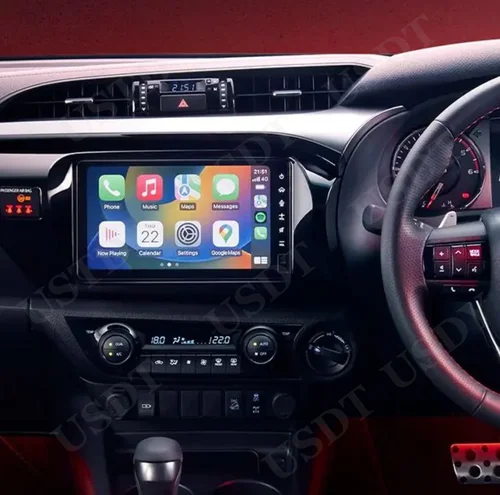 Imagen 2 del producto Soporte Magnético para Teléfono Móvil con Cargador Inalámbrico para Toyota Hilux 2017-2024