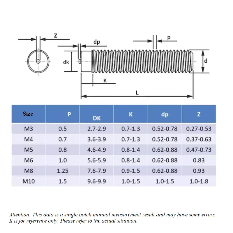M3 M4 M5 M6 M8 M10 304 Stainless Steel Headless Spot Welding Screw Solder Point Bolt Weld Stud