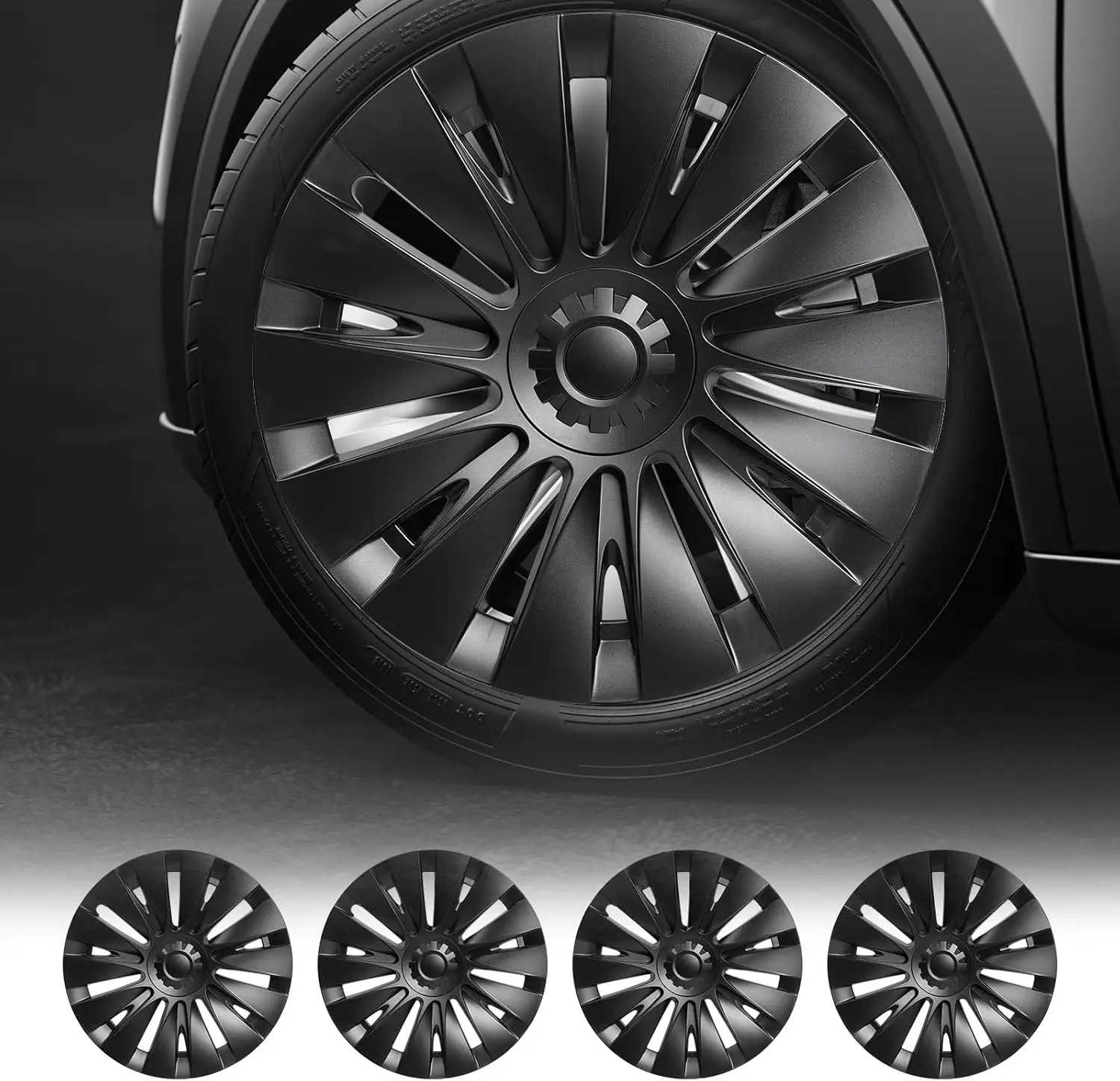 Wheel Covers Compatible with Tesla Model Y 2019–2024 19-Inch Hubcaps – AeroSport C Style,4PCS