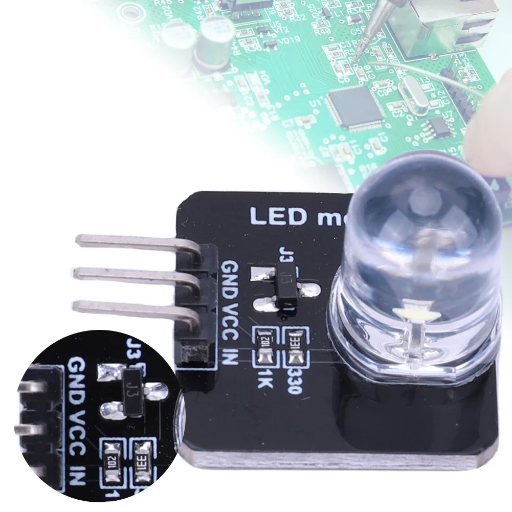 1-5PCS DC 3.3-5 V 10 MM Light-Emitting Module Indicator Module Led Indicator Light-Emitting Tube Module Fit for Arduino