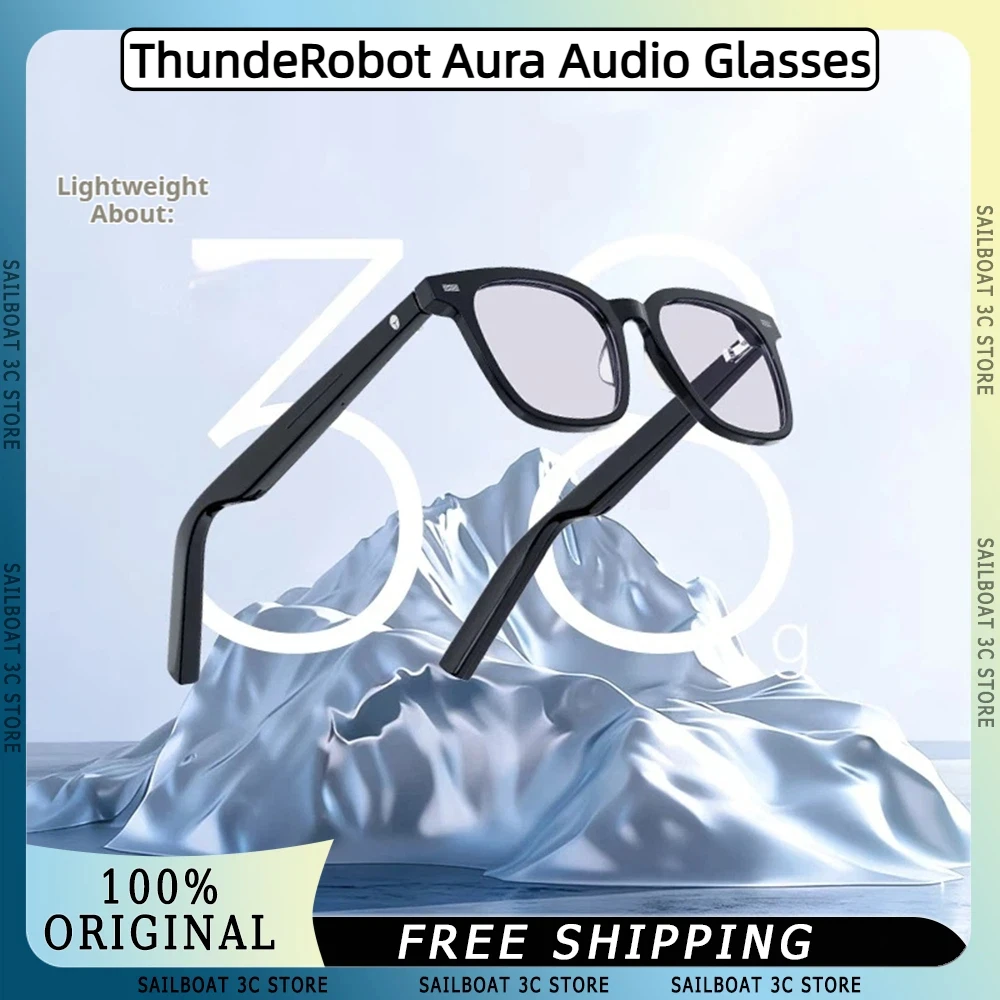 ThundeRobot Aura Audio Glasses (Non-AR) Bluetooth Headphone Smart Touch Open-ear Glasses Call Noise Cancellation Wearable Device