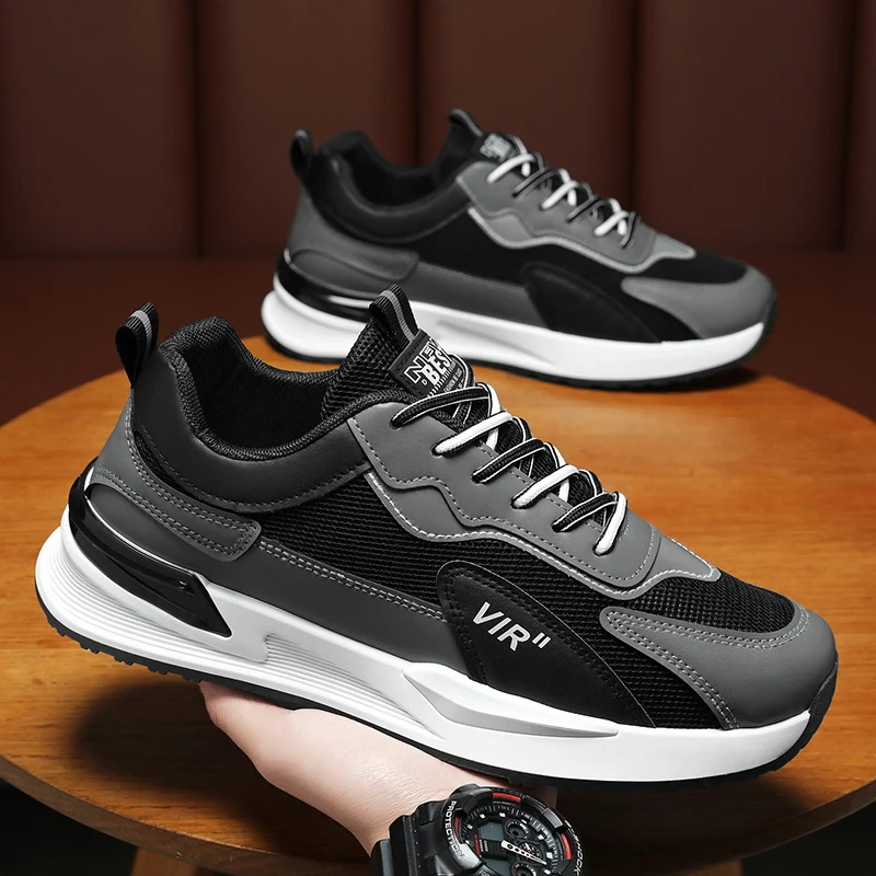 

Мужская обувь на четыре сезона, дышащая мягкая подошва, нескользящая сетчатая повседневная спортивная обувь, уличные кроссовки, модные студенческие кроссовки