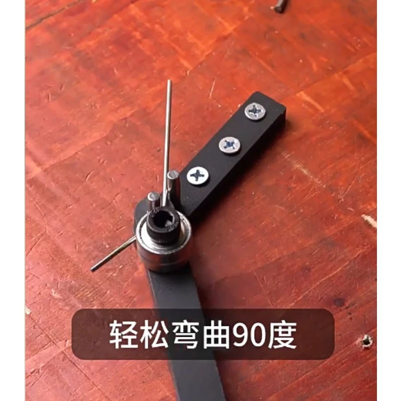 Manual Iron Wire Bender Tool - Solid 304 Stainless Steel Rebar Round Rod Bar Stirrups Bending Machine for DIY, Metalworking Hook
