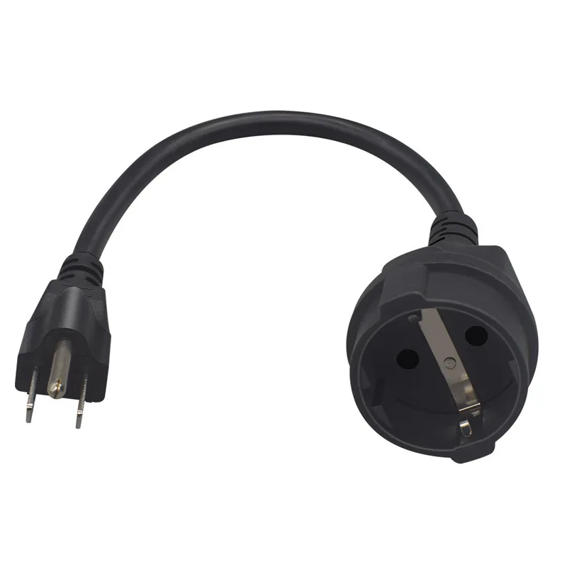 5-15P TO EU4.8MM PDU UPS Cord European EU 2PIN Socket To US Plug Digital Products Portable Conversion Power Cable 0.3M