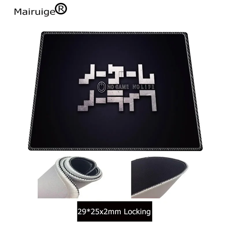 Mairuige NO Game No Life Logo Large mouse pad Anti-slip Natural Rubber PC Computer Gaming mousepad Desk Mat for LOL cs go DOTA2