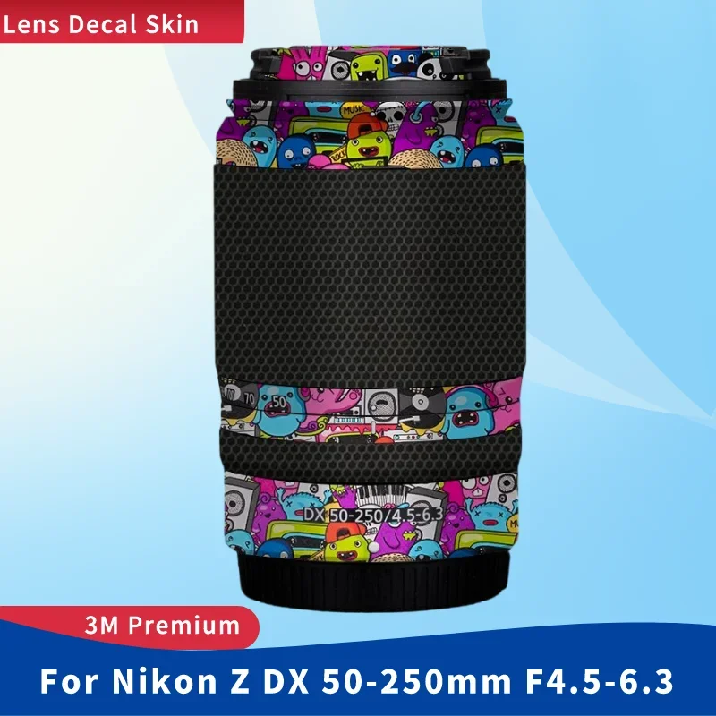 Z DX 50-250mm F4.5-6.3 Camera Lens Colored Pattern Protective Films / Body Skin Wrap - Anti-Scratch,Bubble-Free for Nikon lens
