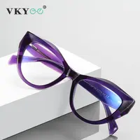 VICKY, gafas de lectura con montura de mariposa a la moda para mujer, gafas graduadas personalizadas antiluz azul para miopía, gafas para mujer PFD2166