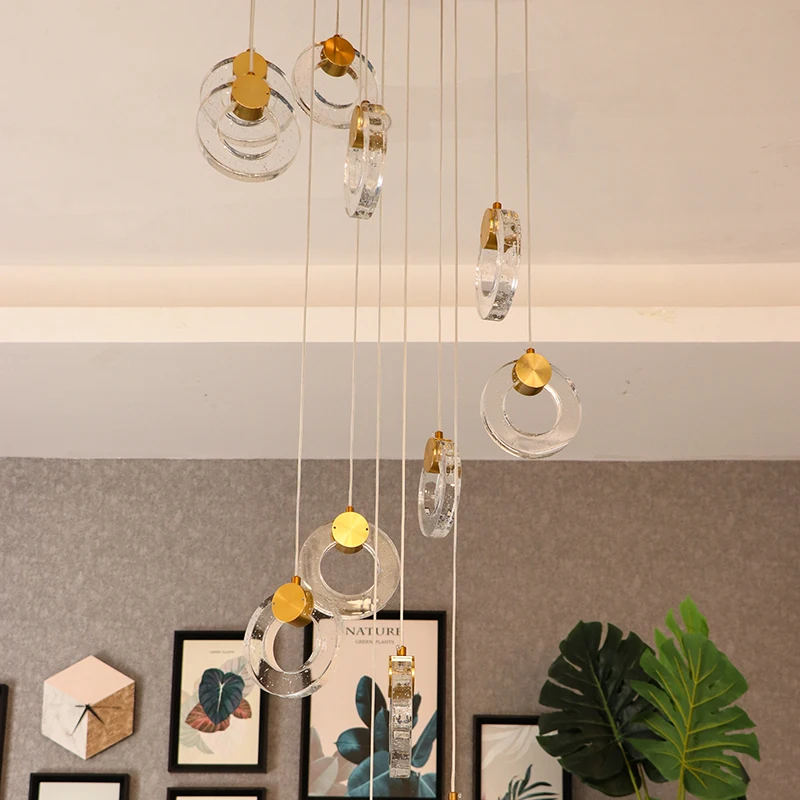 Ceiling Light and Pendant Chandelier Crystal Electroplated Lamp Lighting Living