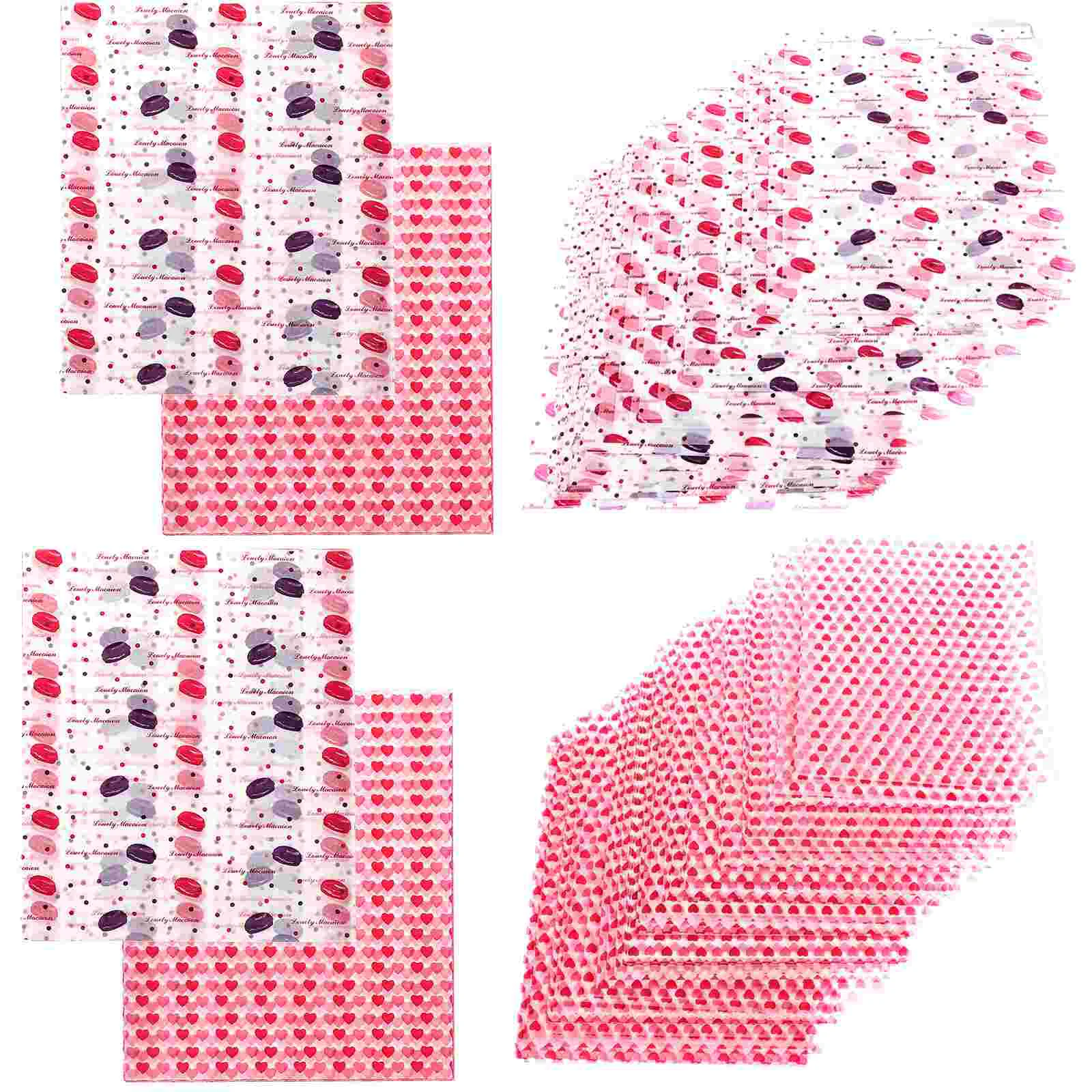 100 Pcs Oil-proof Baking Wax Paper Wrapping Greaseproof Bbq Papers Sandwich Wrappers Food Chips Parchment for Foods Home Basket