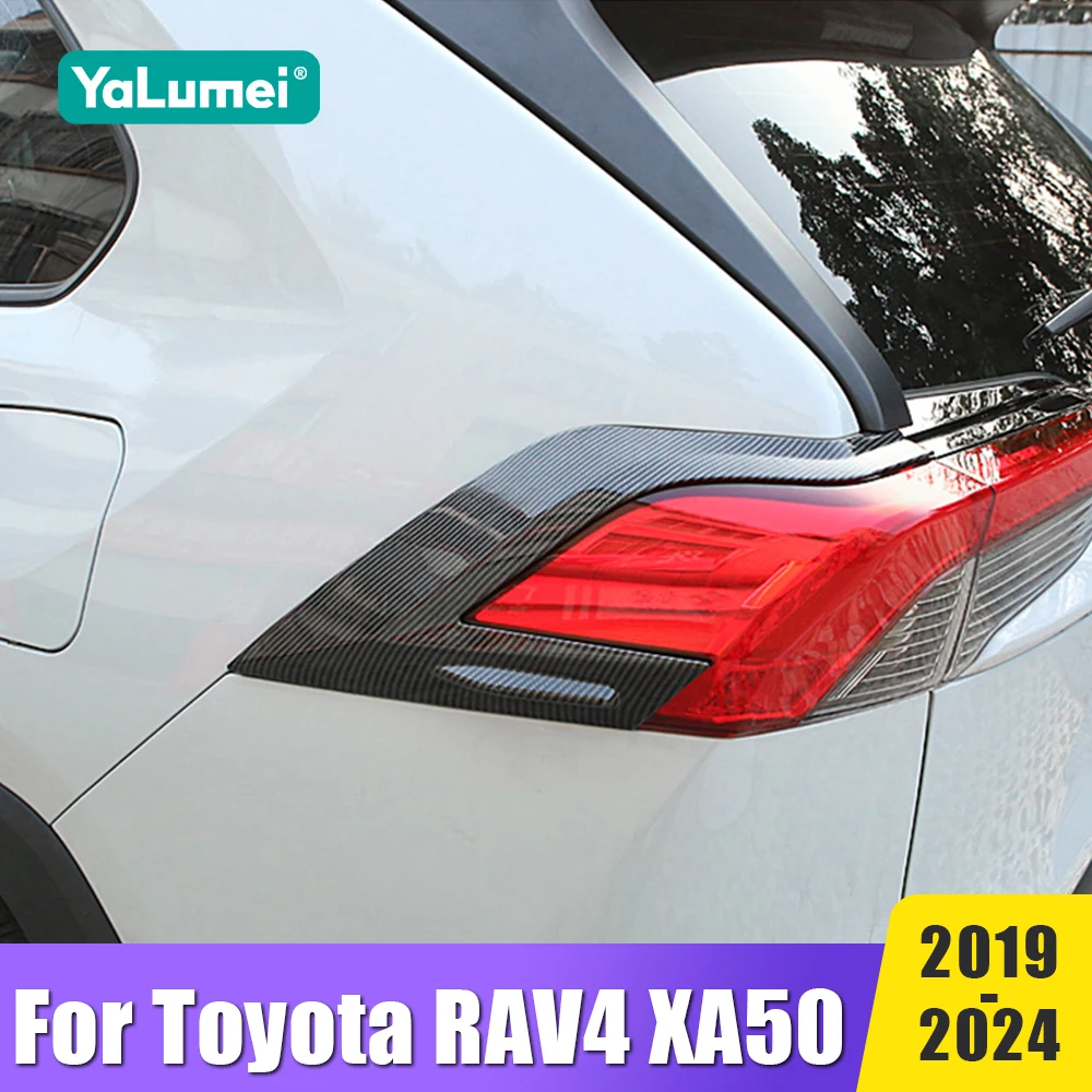 

For Toyota RAV4 XA50 2019-2021 2022 2023 2024 Car Rear Tail Light Eyebrow Cover Trim Rear Brake Lamp Strip Exterior Accessories