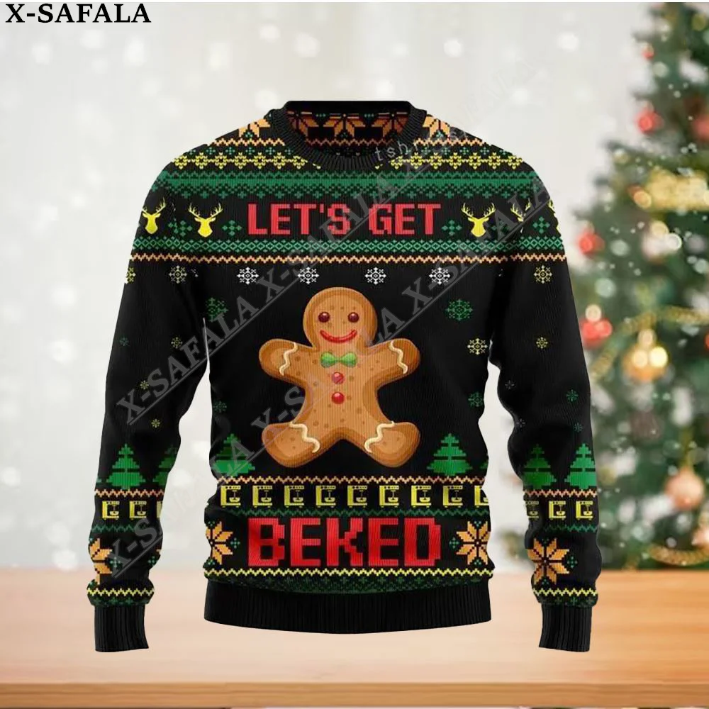 Grappige Taco Bell Lelijke Kerst Gebreide Truien Grappige Halloween Kerstcadeau Truien Tops Paar Vakantie Feest Unisex Casual-1