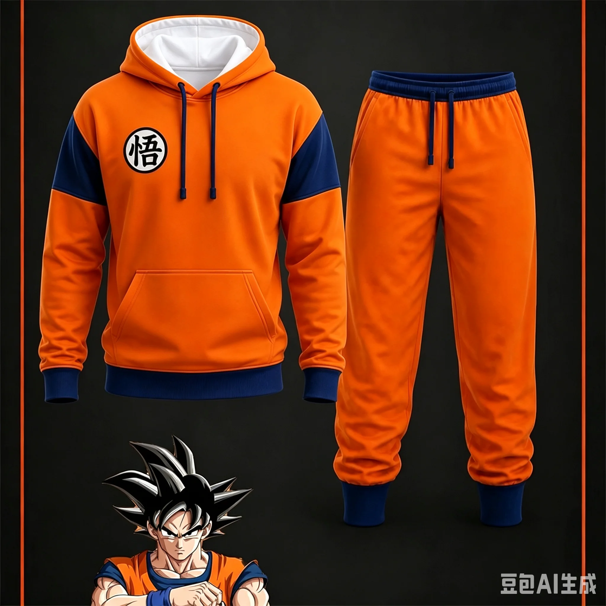 New Dragon Ball Son Goku Cosplay 3D Hoodie and pants Set Men And Women Casual Sports Set Oversized Quick Drying Training Set ﻿