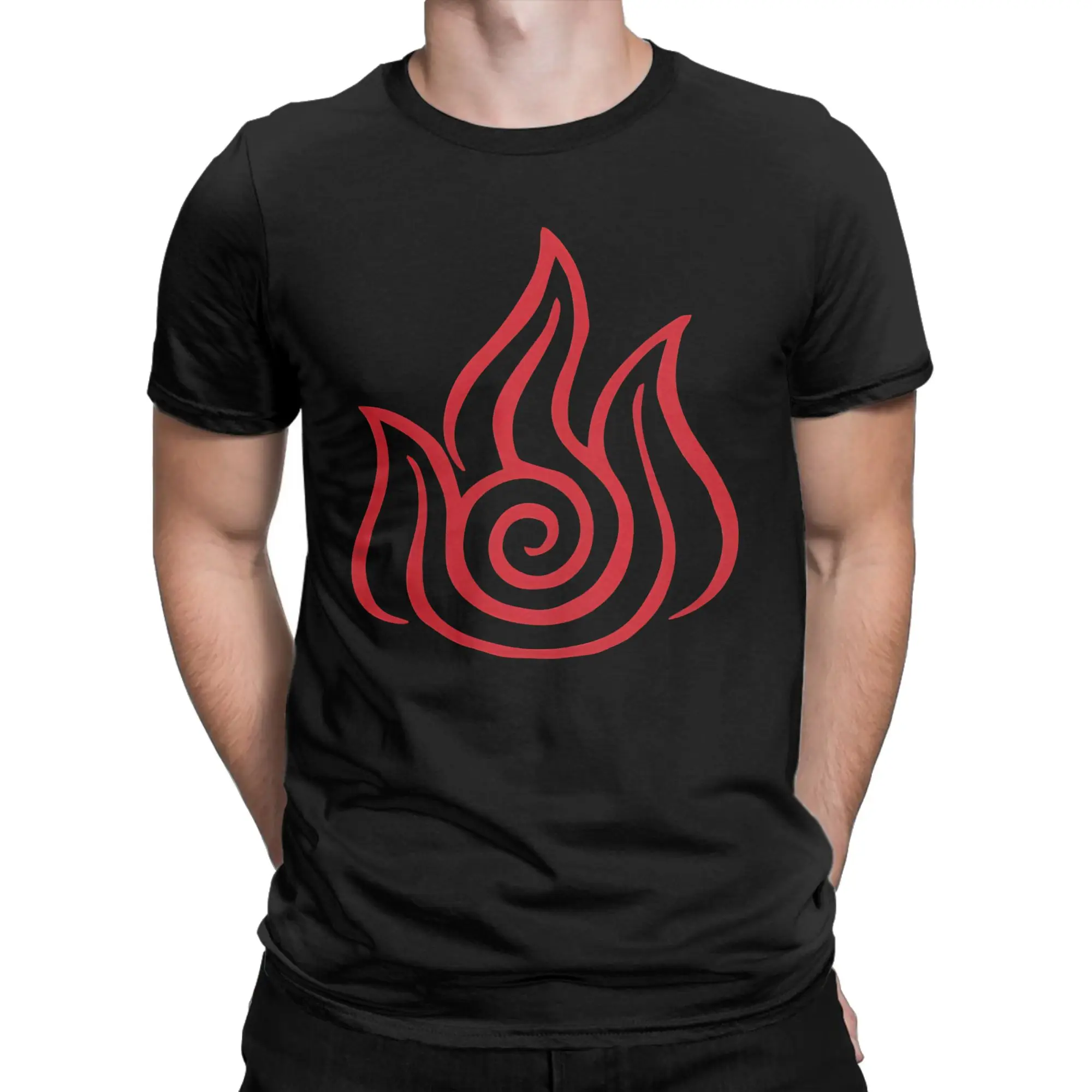 Firebending Symbol T Shirt Men Women's 100% Cotton Cool T-Shirts Avatars Airbenders Anime Tee Shirt Short Sleeve Tops Original