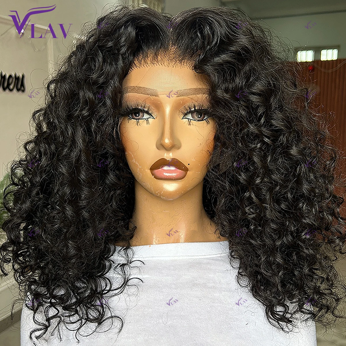 

400 Density Curly Glueless Wigs Human Hair 13×4/13×6 HD Lace Frontal Curly Wigs 360 HD Transparent Lace Wig PrePlucked For Women