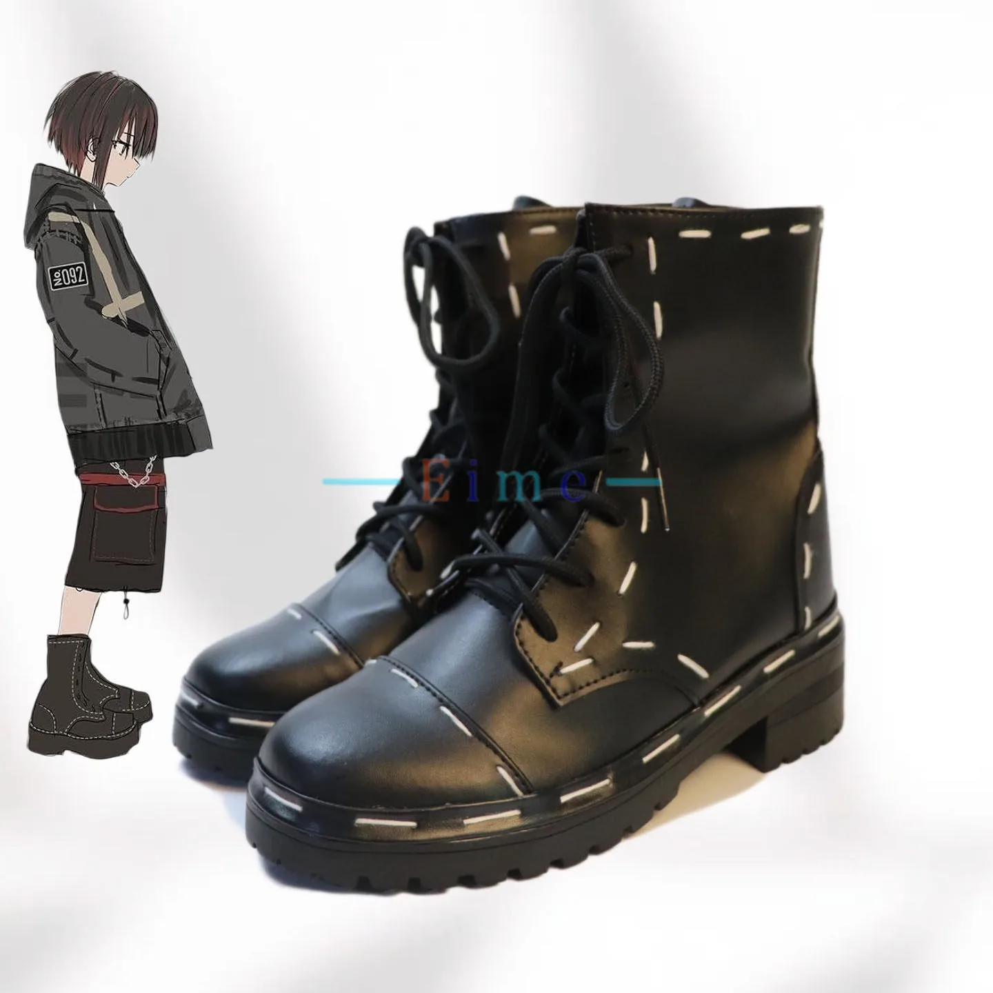 Sapatos de Cosplay Vtuber Mashiro Meme, Acessórios de Cosplay para Jogos, Sapatos de Couro PU, Botas para Festa de Halloween, Feitos Sob Medida