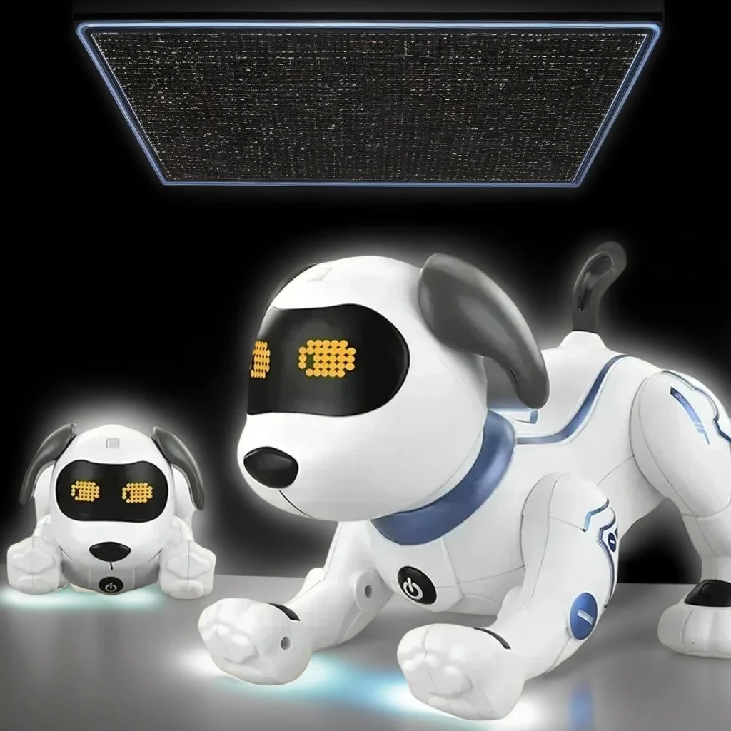 

Электронный прогулочный робот-собака с дистанционным управлением: умный сенсорный пульт дистанционного управления, интерактивная игрушка для домашних животных в подарок для детей