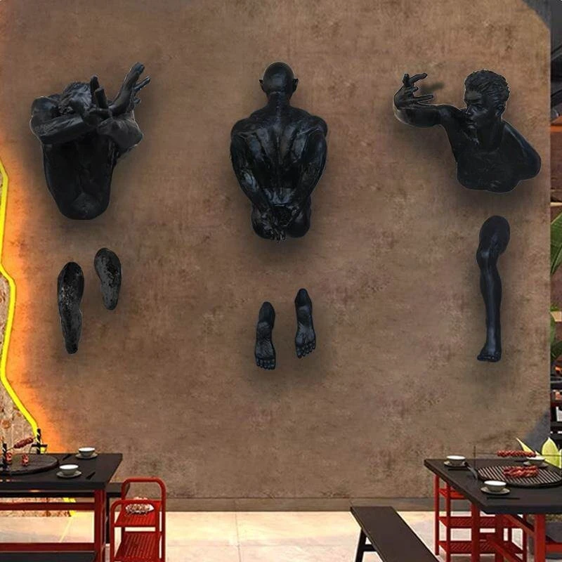 Figure sculpture wall decoration pendant bar KTV gym restaurant hotel three-dimensional wall decoration