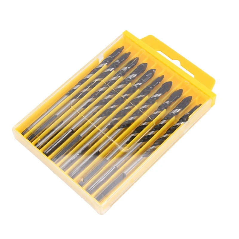 A23T 100Pcs Multipurpose 6mm Carbide Drill Bit Set for Tile Glass Concrete Brick Wood Drilling