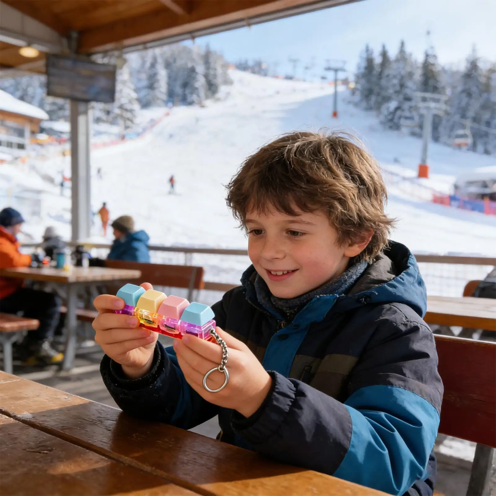 

Stress Relief Keyboard Fidget Keycap Toy Clicker Sensory Toy for Keychain Fidget Gadget For Adults Kids