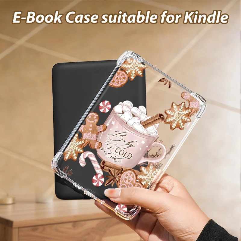Transparent TPU soft case，designed specifically for Kindle/Kobo e-readers，compatible with Kindle 10/11/12 and Kobo Clara Color