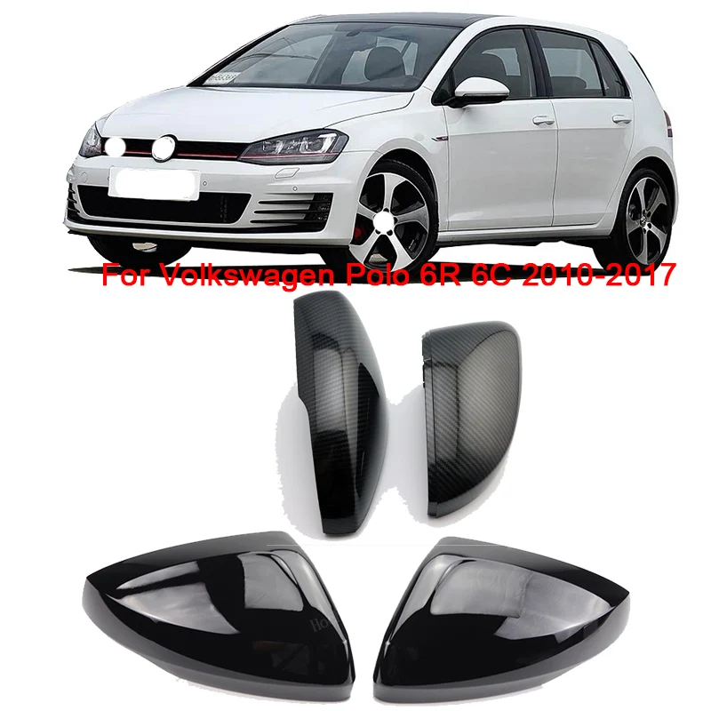 

For Volkswagen VW Polo 6R 6C 2010 2011 2012 2013 2014 2015 2016 2017 Car Side Door Rearview Side Mirror Cover Cap